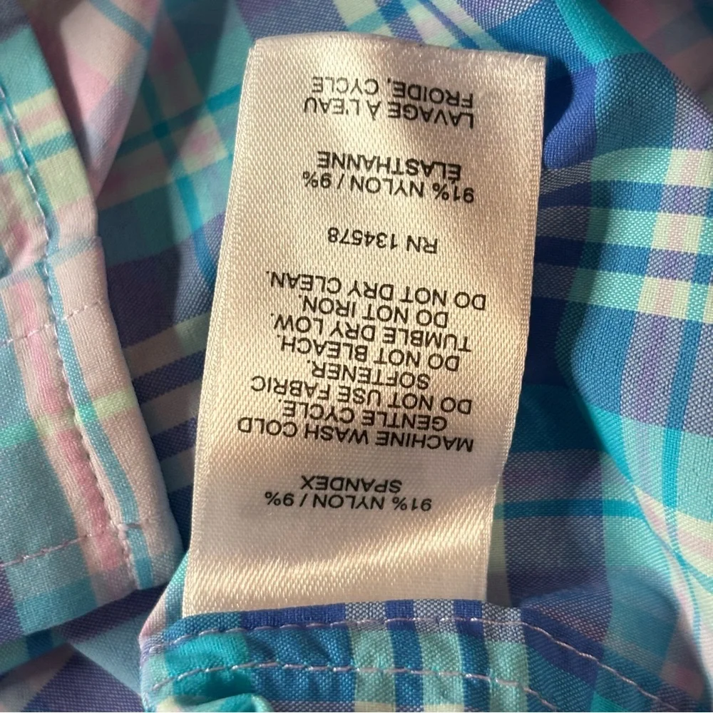 Vineyard Vines On the Go Performance Sz XXL Button Pastel Plaid Shirt Sz XXL - Picture 5 of 11